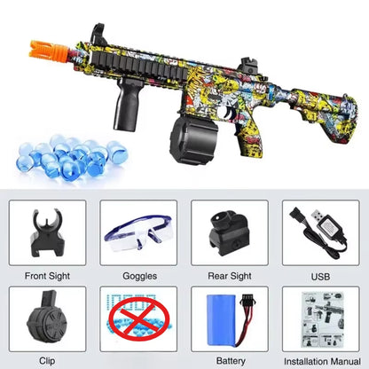 M416 Electric Airsoft Rifle - Graffiti Design Paintball Toy for Adults and Children