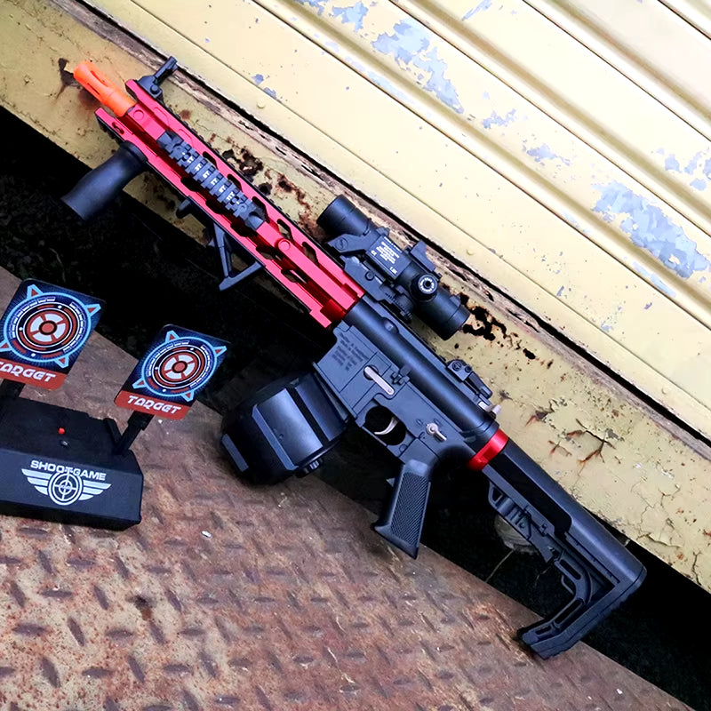 M4 Electric Gel Ball Blaster Toys, Manual/Automatic Eco-Friendly Splatter Ball Blaster, Suitable for Outdoor Shooting Games