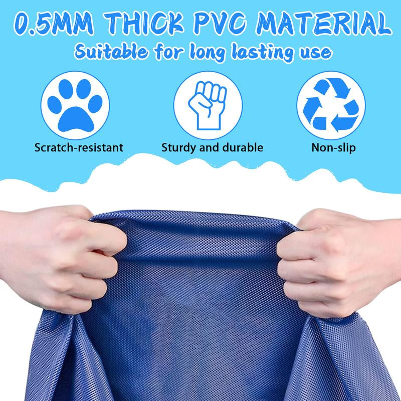 Qyeah 67Inch Splash Pad for Dog Non-Slip Sprinkler Pool Large Summer Outdoor Water Toys Thickened Splash Play Mat for Girls Boys Pet