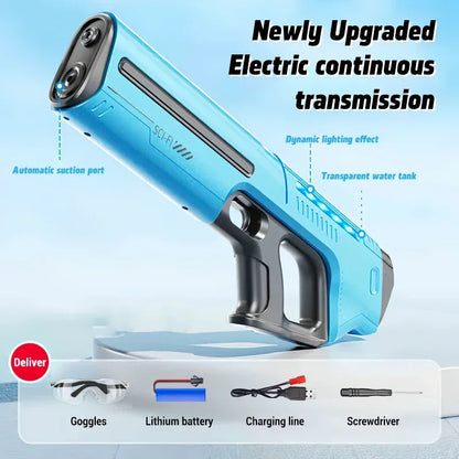High-Pressure Electric Water Gun for Kids - Ideal for Summer Outdoor Pool Games and Gift for Boys