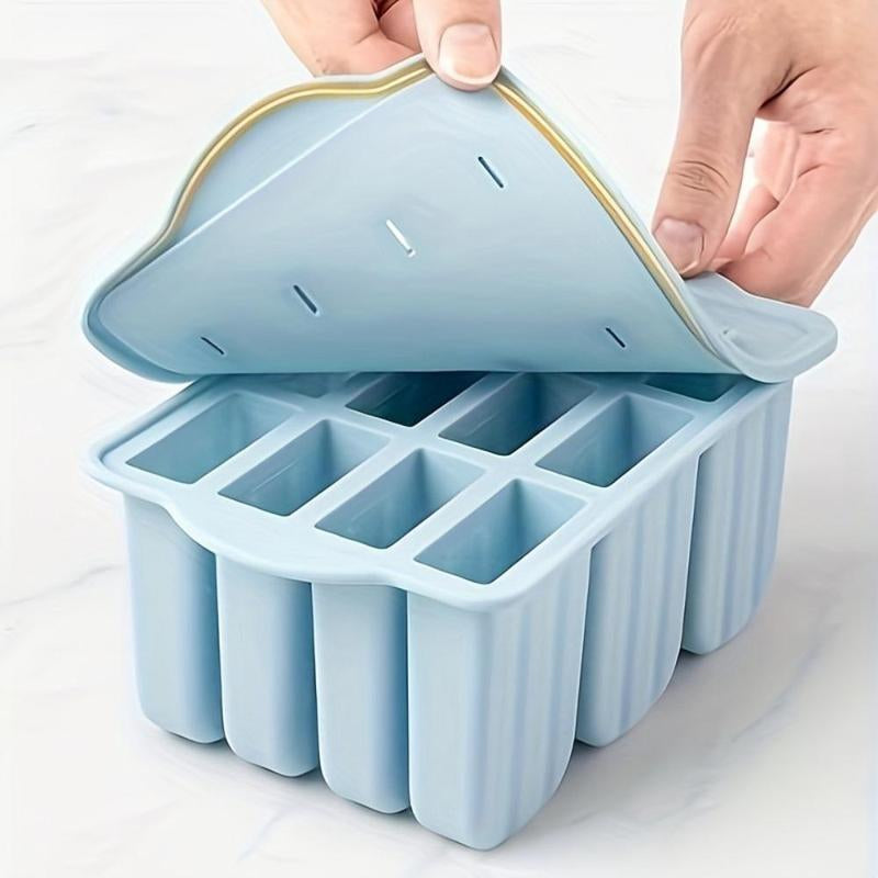 Pastel Silicone Popsicle Mold, 1 Set Ice Cream Mold with 50Pcs Popsicle Stick & 50Pcs Bag & 50Pcs Straps & Cleaning Brush, Homemade Dessert Popsicle Maker for Home Kitchen, Kitchenware