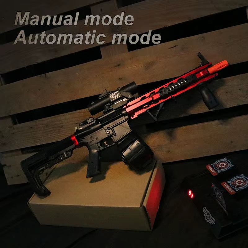 M4 Electric Gel Ball Blaster Toys, Manual/Automatic Eco-Friendly Splatter Ball Blaster, Suitable for Outdoor Shooting Games