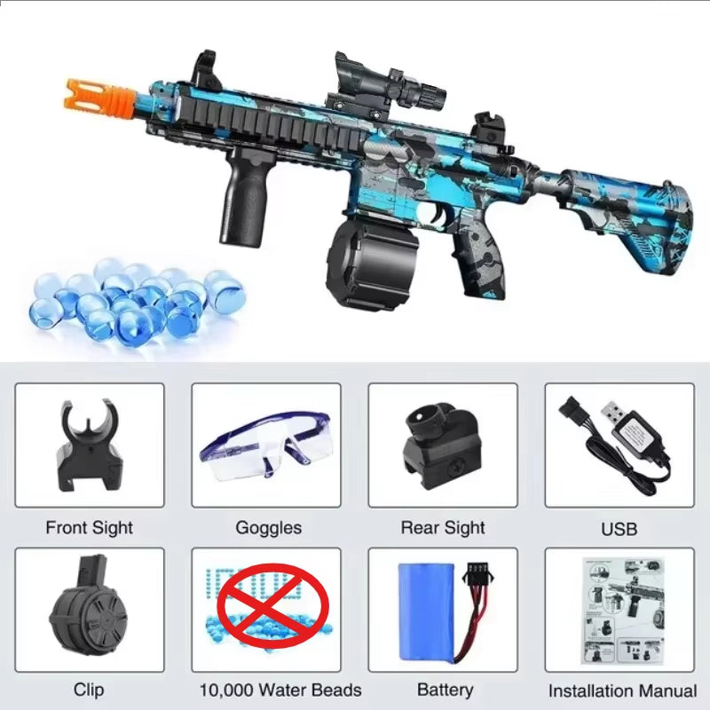 M416 Electric Airsoft Rifle - Graffiti Design Paintball Toy for Adults and Children